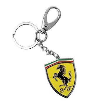 Metal Shield Logo - Ferrari metal shield logo keyring: Amazon.co.uk: Car & Motorbike