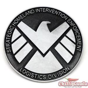Metal Shield Logo - Marvel Comics AGENTS OF SHIELD LOGO Metal Steel Men's Ladies Unisex ...