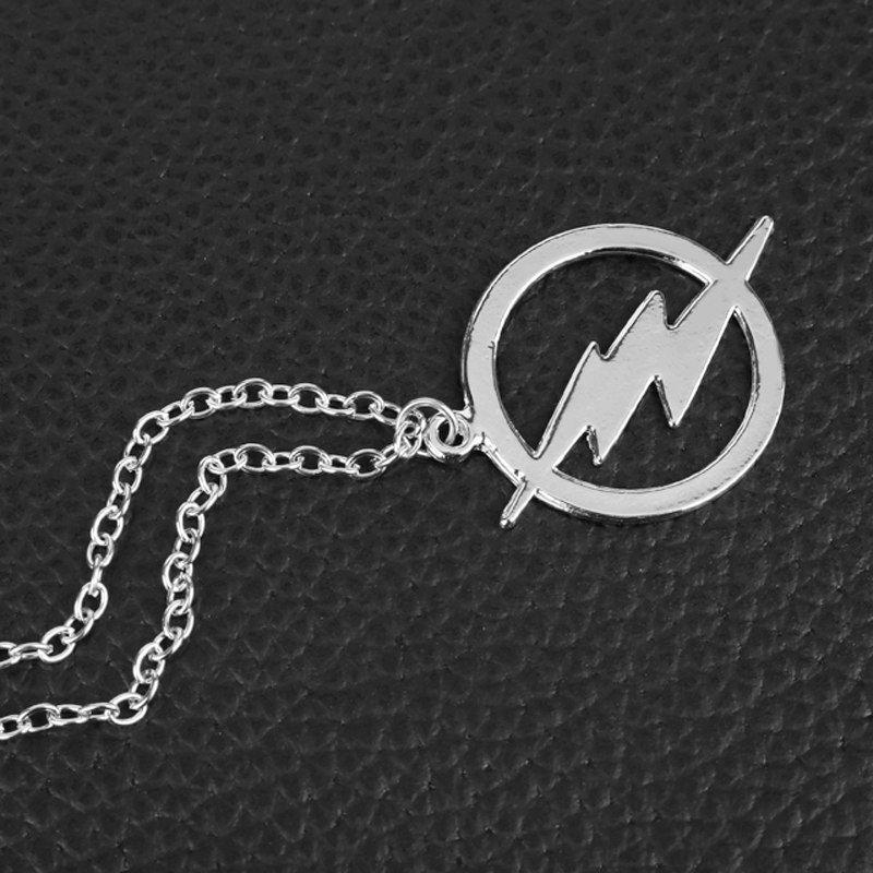 Silver Lightning Logo - dongsheng Hot DC Comics The Flash And Arrow Pendant Necklaces Silver
