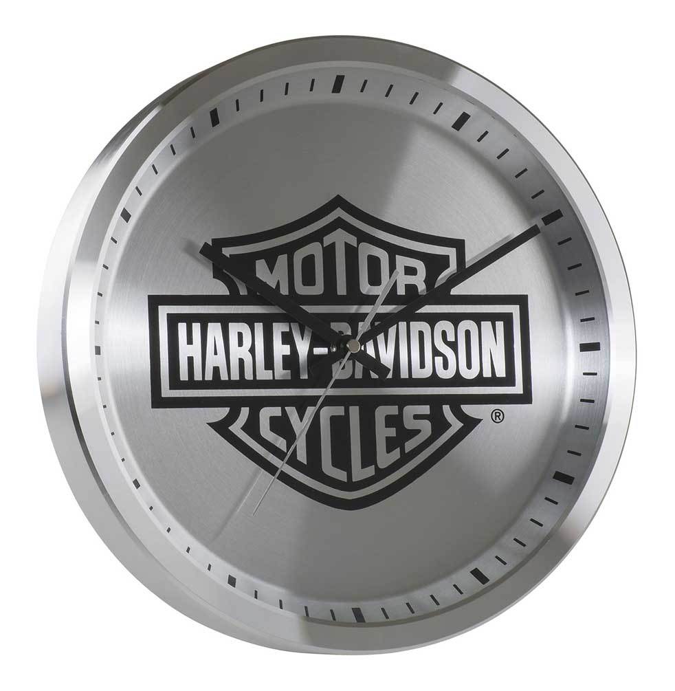Metal Shield Logo - Harley-Davidson® Core Metal Chrome Bar & Shield Logo Clock, 12 inch ...