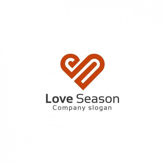 Heart Shaped Company Logo - Heart Shaped Logo Template | free vectors | UI Download