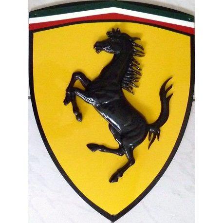 Metal Shield Logo - Metal shield with Ferrari logo