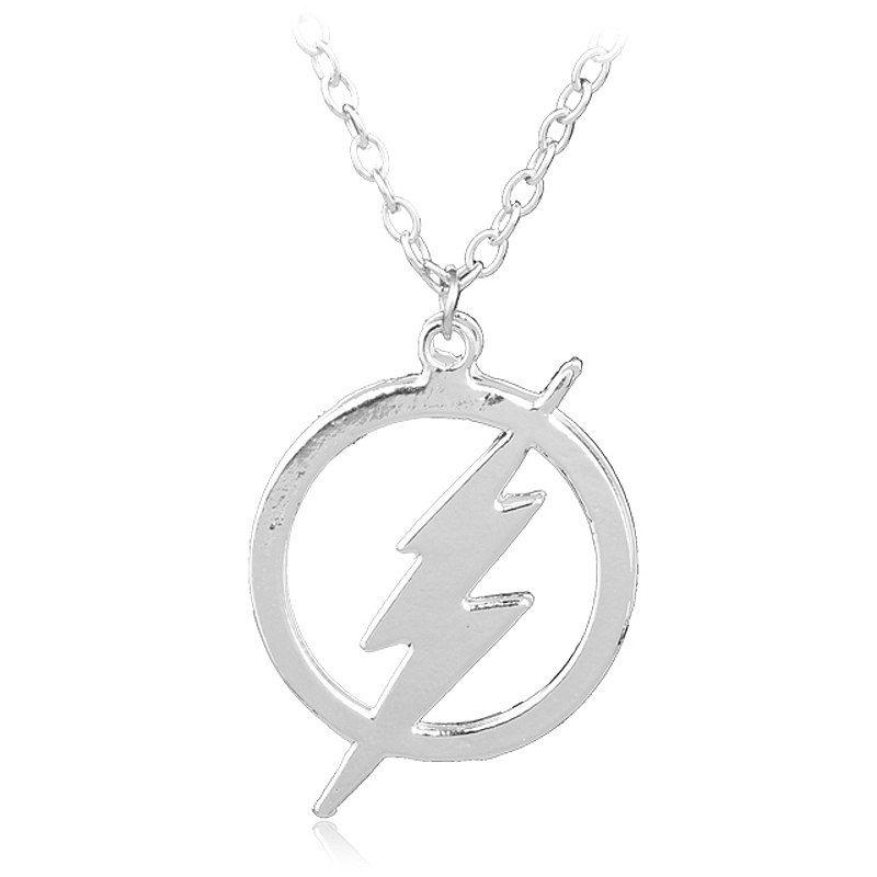 Silver Lightning Logo - Hot DC Comics The Flash And Arrow Pendant Necklaces Silver Lightning ...