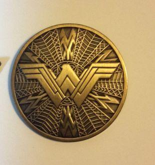 Metal Shield Logo - Wonder Woman Shield Logo Bronze Colored Metal 1.5