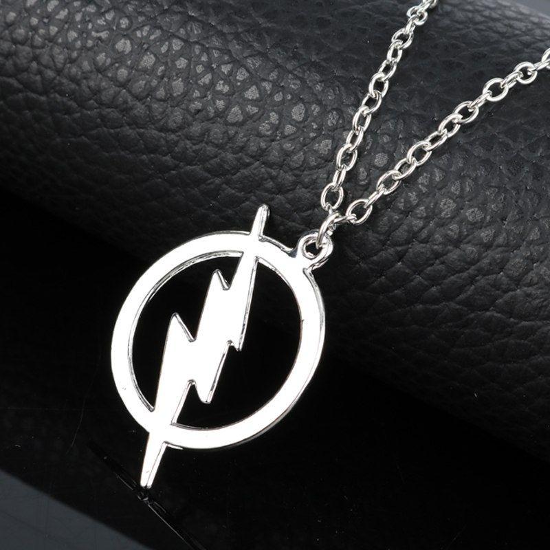 Silver Lightning Logo - Hot DC Comics The Flash And Arrow Pendant Necklaces Silver Lightning