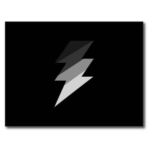 Silver Lightning Logo - Silver Lightning Thunder Bolt Postcard. Where To Buy Postcards