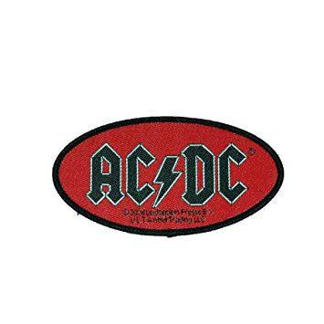 In Red Oval Logo - AC/DC - Woven Patch - Oval Logo: Amazon.co.uk: Car & Motorbike