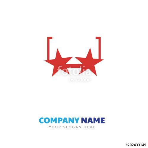 Heart Shaped Company Logo - Heart shaped eyeglasses company logo design Stock image and royalty