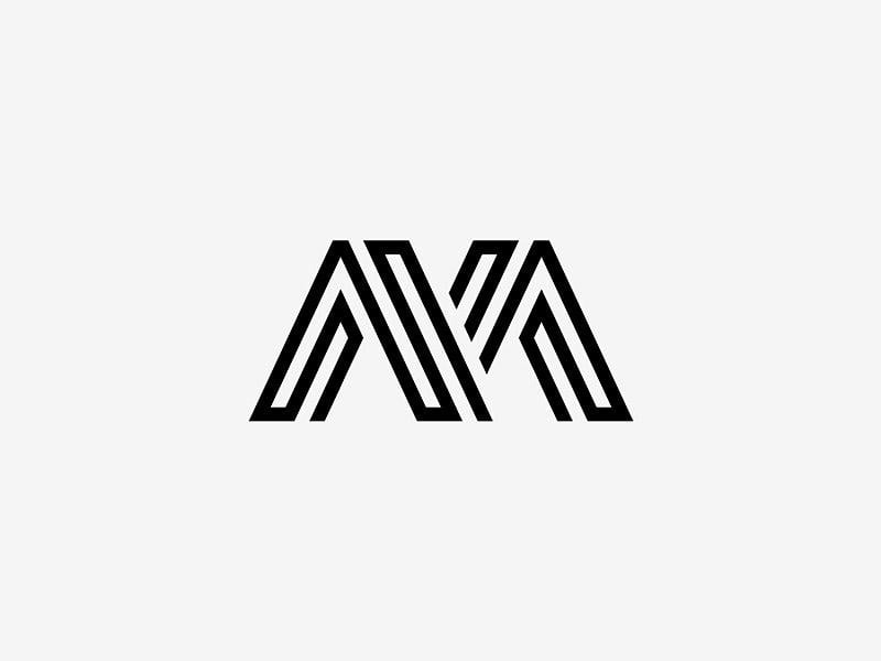 White M Logo - Minimalist Logo Designs