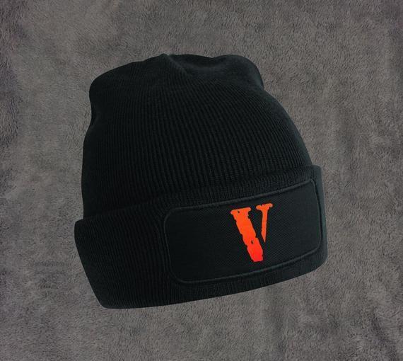Vlone Hat Logo - VLONE Beanie hat Black