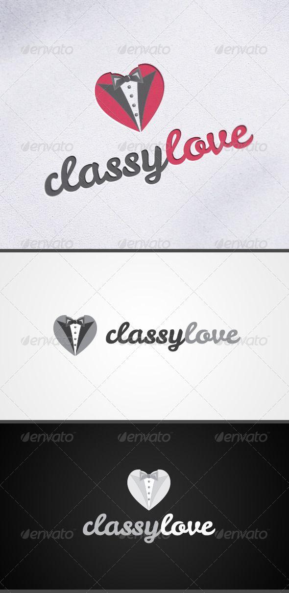 Heart Shaped Company Logo - ClassyLove Heart Logo #GraphicRiver Young and playfull heart shaped ...