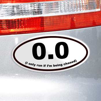 Car with Red Oval Logo - Oval Car Magnet - Customizable