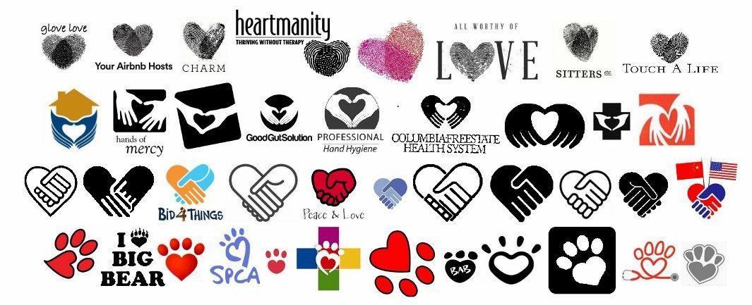 Heart Shaped Company Logo - Emblemetric on the history of heart-shaped logo design.