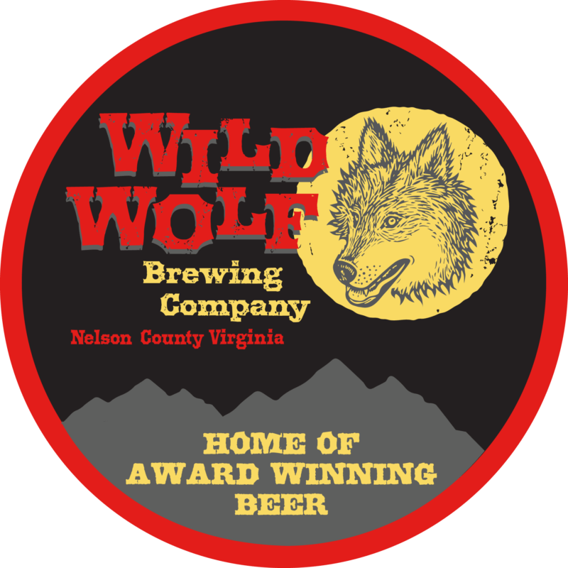 Yellow Mountain Company Logo - round logo w mountains yellow brewing company. Wild Wolf Brewing
