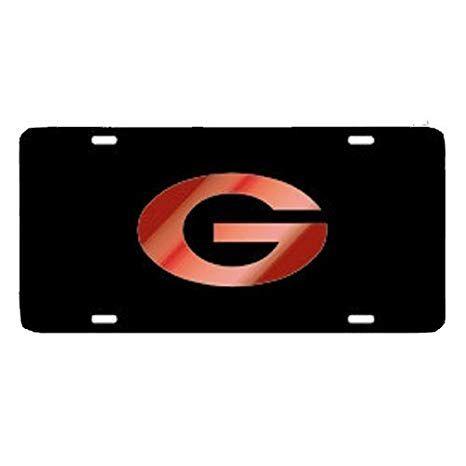 Black and Red Oval Logo - Amazon.com : Georgia Bulldogs Black with Oval Red G Car Tag : Sports ...