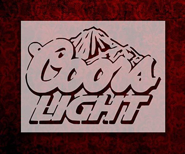 Coors Light Mountain Beer Logo - Coors Light Mountains Beer 8.5 x 11 Stencil FAST FREE