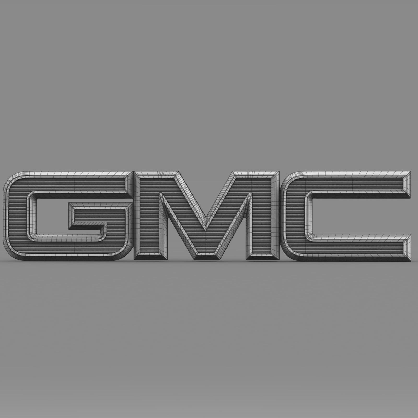 White GMC Logo - 3D gmc logo | CGTrader