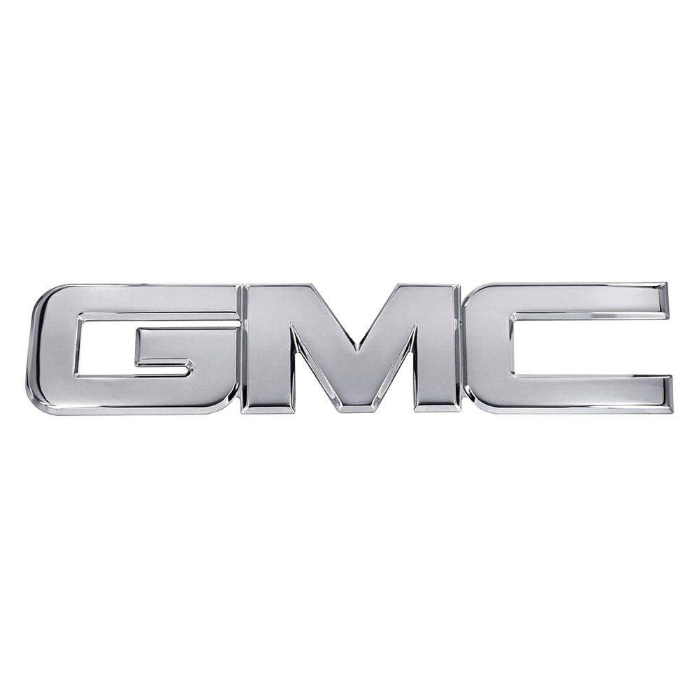 White GMC Logo - AMI® 96500P - GMC Style Polished Grille Emblem