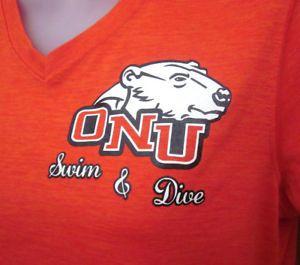 Small Ada Logo - OHIO NORTHERN University logo Swim & Dive small T shirt ONU Polar ...