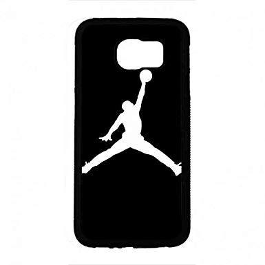 Black and White Jordan Logo - Black Background/White Jordan Logo Mobile Phone Case, Michael Jordan ...