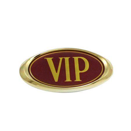 Car with Red Oval Logo - Unique Bargains Car Vehicle Oval Shape VIP Logo Badge Sticker Decor ...