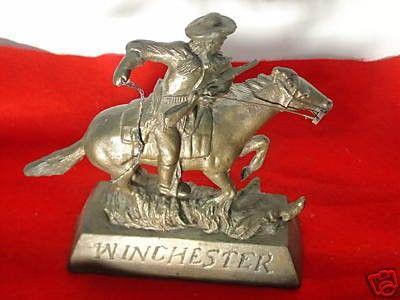 Winchester Horse Logo - Winchester horse and rider logo cast bronze statute NR!