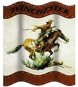 Winchester Horse Logo - Rockin W Brand Winchester Horse & Rider Shower Curtain W1220: Amazon