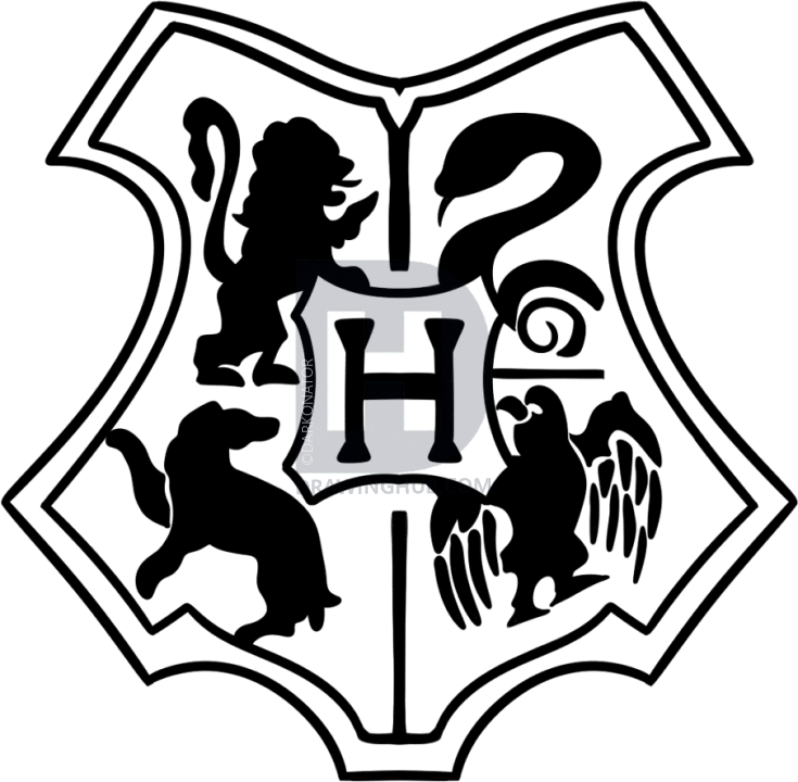Simple Hogwarts Logo - How To Draw The Hogwarts Crest, Step by Step, Drawing Guide, by ...