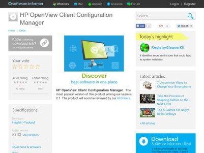 HP OpenView Logo - HP OpenView Client Configuration Manager Revi