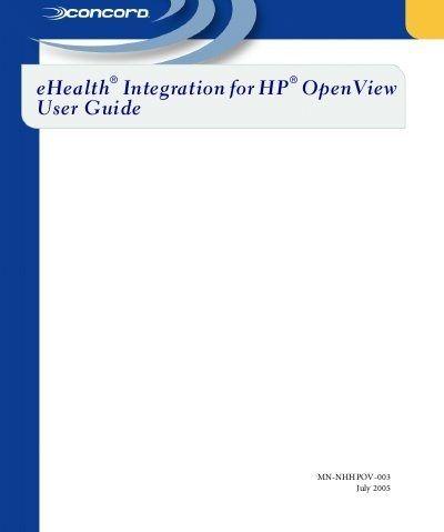 HP OpenView Logo - eHealth Integration for HP OpenView User Guide - Concord Support ...