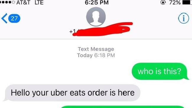 Uber Eats Driver Logo - UberEats courier's hilarious response to customer going viral