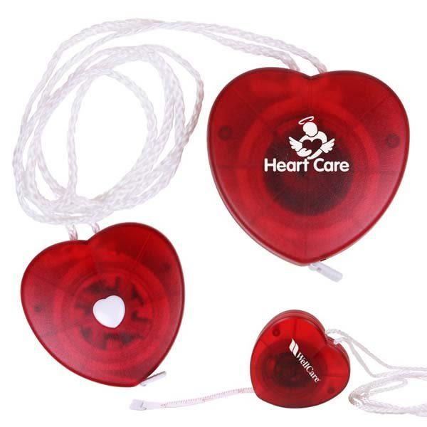 Heart Shaped Company Logo - Heart Tape Measure - Custom Imprinted | Promotional Tape Measurers