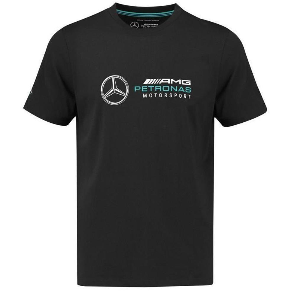 2018 Mercedes Logo - Mercedes Benz AMG Petronas Formula 1 Men's Black Logo T Shirt