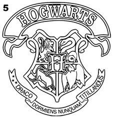 Simple Hogwarts Logo - Harry Potter Coloring Pages Free. Harry Potter 4 Harry Potter