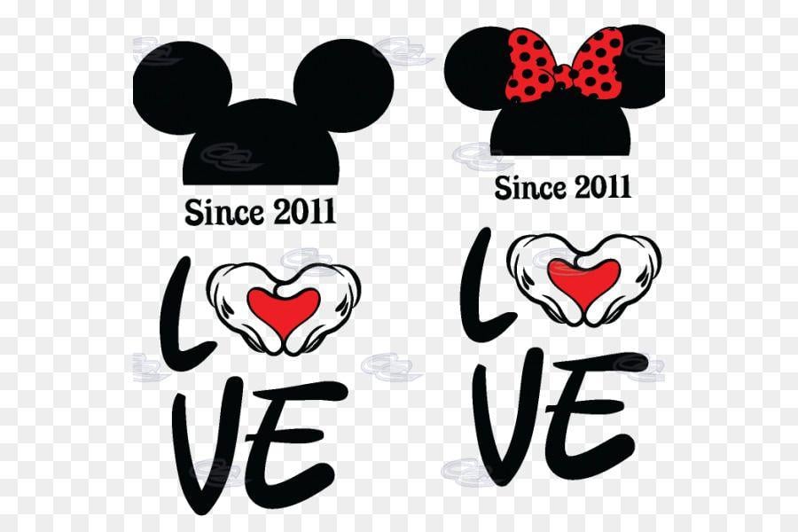 Love Mickey Mouse Logo - Minnie Mouse Mickey Mouse T-shirt Love - mickey minnie love png ...