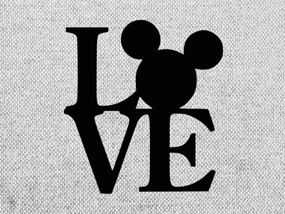 Love Mickey Mouse Logo - Love Disney svg disney svg disney clipart mickey mouse svg | Etsy