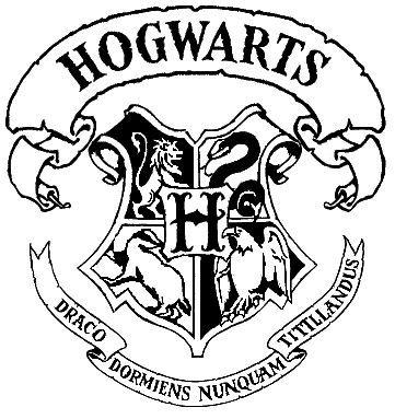 Simple Hogwarts Logo - Hogwarts crest stencil … | Harry Potter | Pinte…