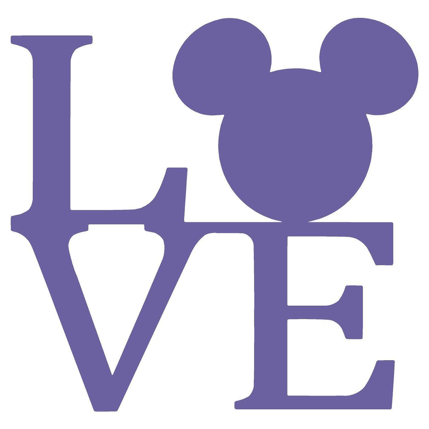 Mickey Mouse Ears Logo - Amazon.com: Crawford Graphix Mickey Mouse Ears Love Logo - Sticker ...