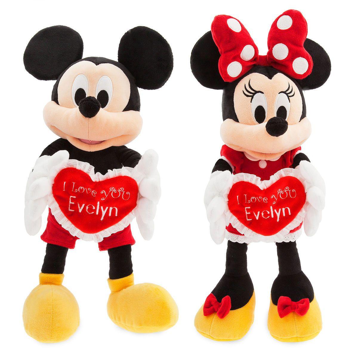 Love Mickey Mouse Logo - Mickey and Minnie Mouse ''I Love You'' Message Plush Collection ...