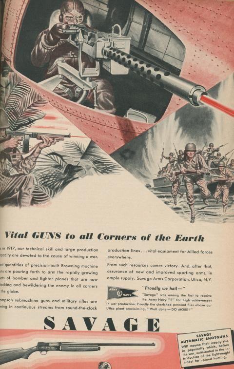 WWII Savage Arms Logo - savage arms. Ads, Wwii, Vintage ads