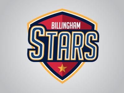 Blue Gold Stars Logo - Billingham Stars - Logo Idea by Jonathan Minns | Dribbble | Dribbble