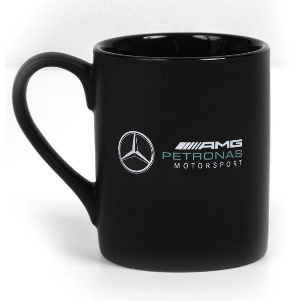 2018 Mercedes Logo - Mercedes Benz Petronas AMG Formula 1 Black Logo Mug