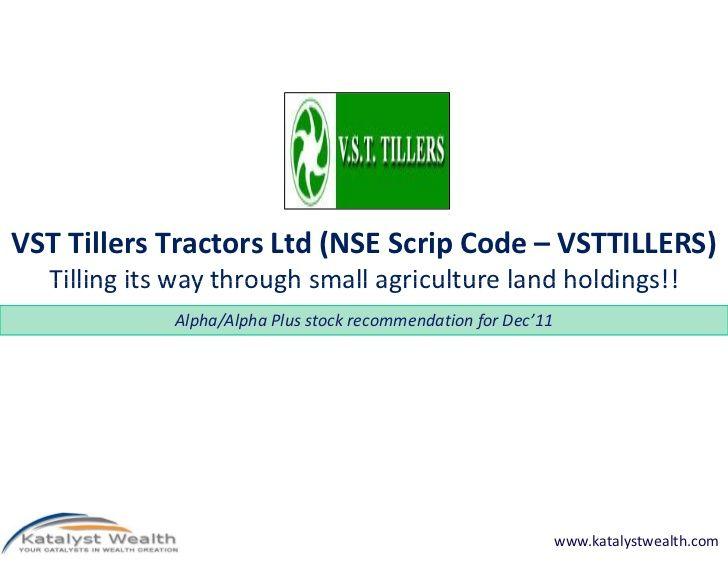 VST Holdings LTD Logo - VST Tillers Tractors ltd (NSE Code VSTTILLERS) - Katalyst Wealth Alph…