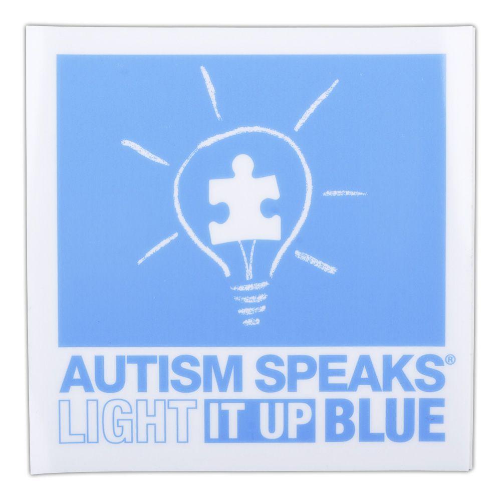 Light It Up Blue Logo - Light It Up Blue Window Cling 6x6 - Clings | Autism Speaks