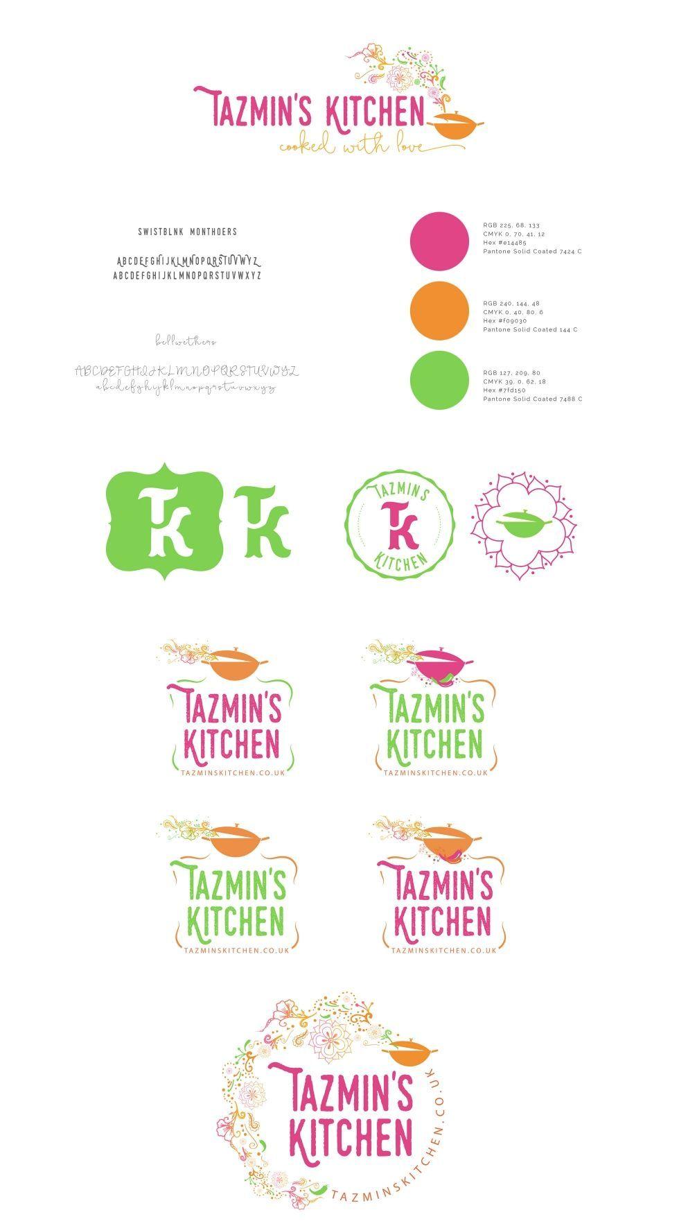 K K Restaurant Logo - indian, restaurant, catering, logo, logo design, pink, green, food ...