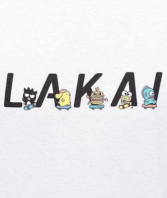 Lakai Skateboard Logo - Lakai x hello sanrio Skate Day Swift White T-Shirt | Zumiez