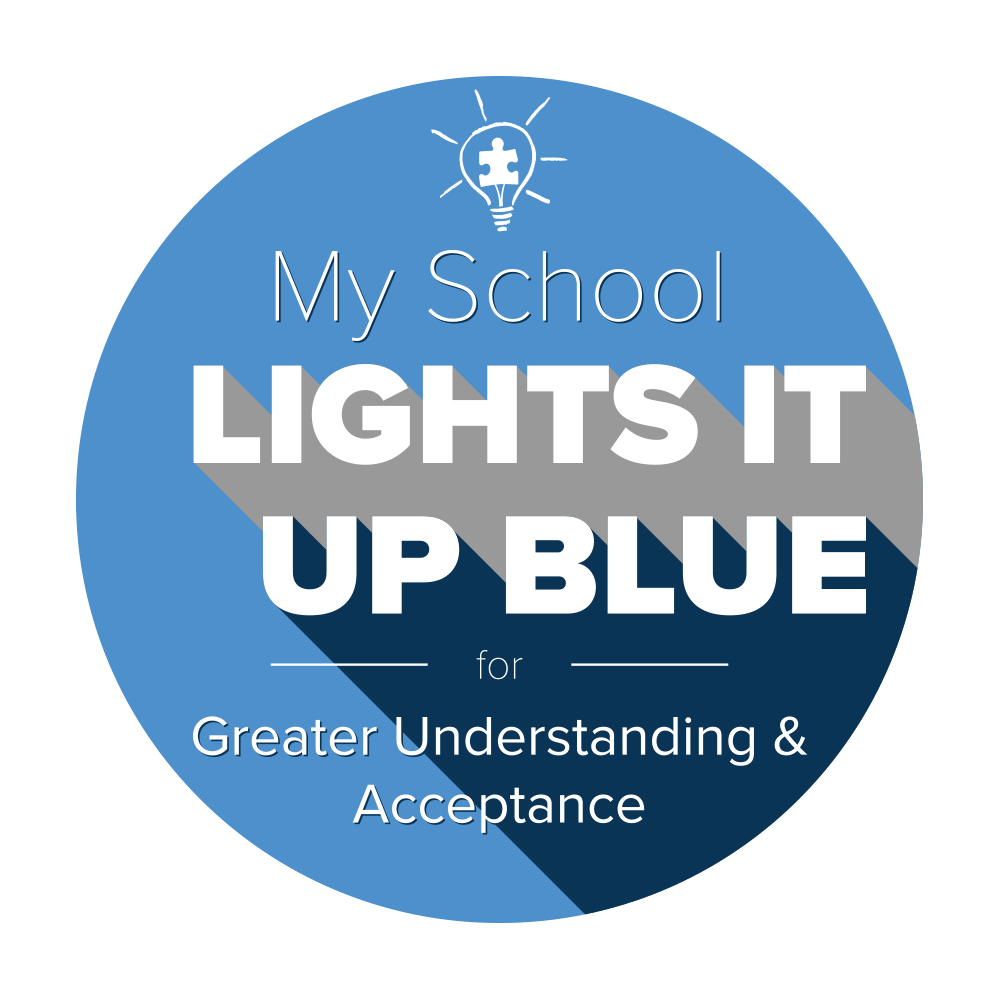 Light It Up Blue Logo - My School Lights It Up Blue Stickers of 100. Shop