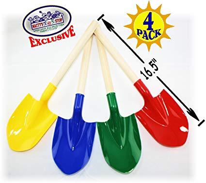 Red and Green Shovel Logo - Matty's Toy S.5 Wooden Mini Sand Shovels for Kids