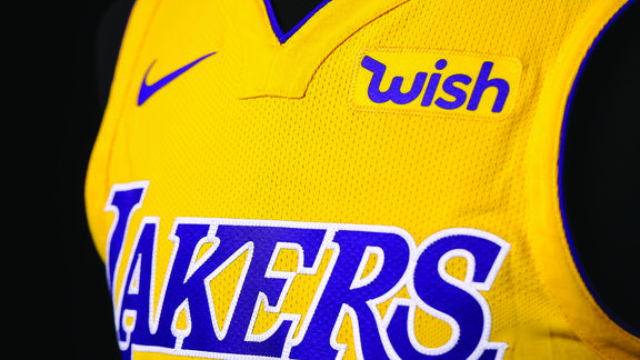 Wish On Lakers Jersey Logo - Lakers Partner with Wish for Jersey Patch | Los Angeles Lakers
