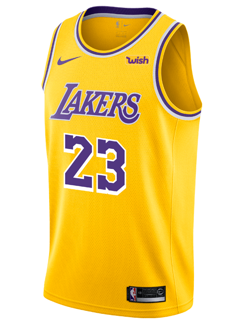 Wish On Lakers Jersey Logo - Los Angeles Lakers LeBron James 2018-19 Icon Edition Swingman Jersey ...